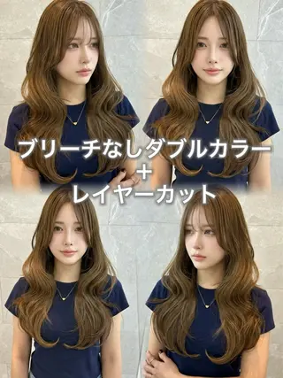 ロング カラー 🦋高瀬寛菜🦋 韓国レイヤーのヘアスタイル