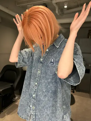 ショート ハイトーン/ ボブ 中村麟のヘアスタイル