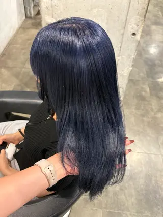 セミロング カラー ハイトーン 横浜💞ミオのヘアスタイル