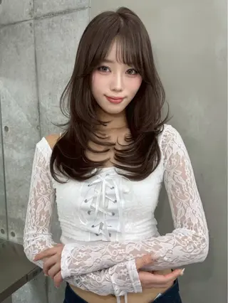 セミロング カラー 大宮 縮毛矯正🩶 レイヤー 柏崎颯刀のヘアスタイル