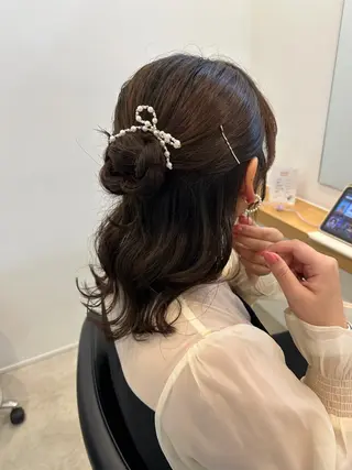 ミディアム ヘアアレンジ レイヤー/ヘアセット 💐nao.のヘアスタイル