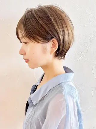 ショート カラー パーマ ヘアアレンジ ITbyALBUM 中野店のヘアスタイル