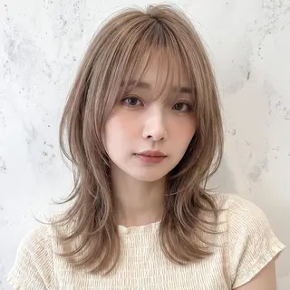 セミロング インナーカラー◆ ダブルカラー◆ 上原のヘアスタイル