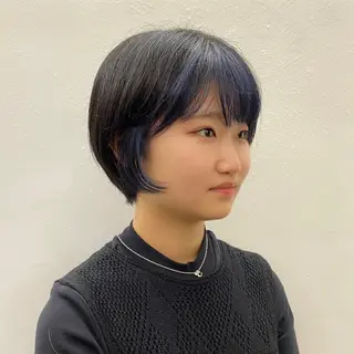 ショート カラー 似合わせレイヤー/ ケアパーマ/高倉のヘアスタイル