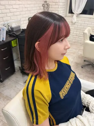 ミディアム カラー ダブルカラー/ レイヤー🍒齋藤 澪のヘアスタイル