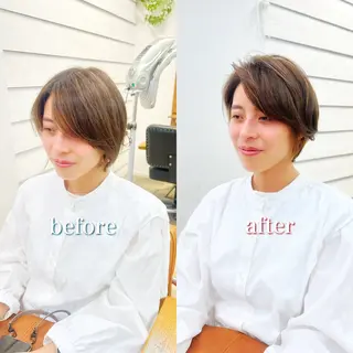 ショート 👑銀座ショート/ 絶壁補正/金子涼👑のヘアスタイル