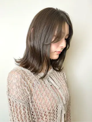 ミディアム カラー 中西 倖　美髪カラー /透明感カラーのヘアスタイル