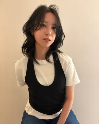 ミディアム 菊地 心のヘアスタイル