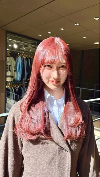 ロング カラー 梅雨対策すぐ巻ける ☔️縮毛矯正勝倉　麗のヘアスタイル