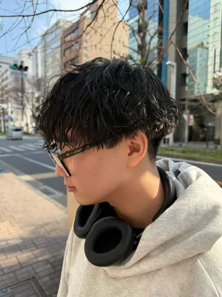 パーマ メンズ メンズパーマ特化/ シャドウ/波巻/陸翔のヘアスタイル