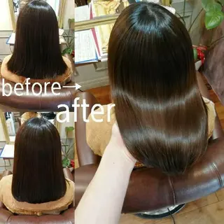 セミロング メンズ縮毛矯正✂ 髪質改善✄金井雄司のヘアスタイル
