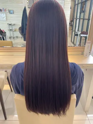 ロング ちぐさ/暖色/ ワンカラー🤍のヘアスタイル