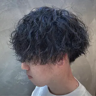 ショート パーマ メンズ 波巻きスパイラルパー マ/シャドウパーマ駿のヘアスタイル