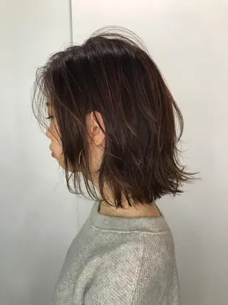 ミディアム カラー エクステ(レミー毛) NINEのヘアスタイル