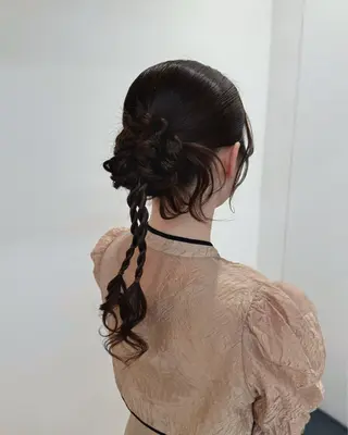 ロング カラー ヘアアレンジ 縮毛矯正+モテカラー 🎀✨MIHOのヘアスタイル