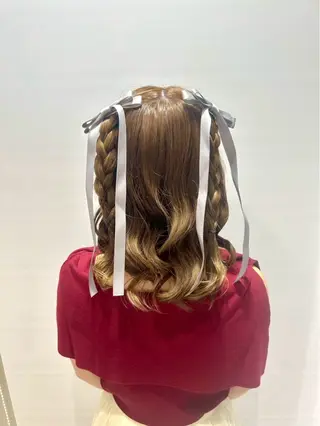 ミディアム カラー ヘアアレンジ エクステ💖艶カラー ✨┆横浜🤍みいなのヘアスタイル