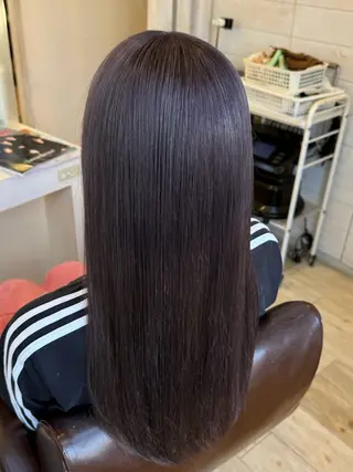 セミロング カラー 東恩納 誠のヘアスタイル