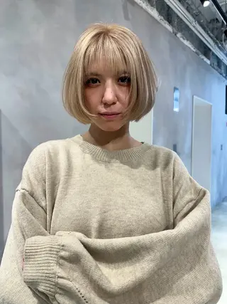 ショート カラー ブリーチ特化🌻 ショート/akaneのヘアスタイル