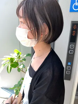 ショート カラー 樫原裕二/似合わせ カット/透明感カラーのヘアスタイル