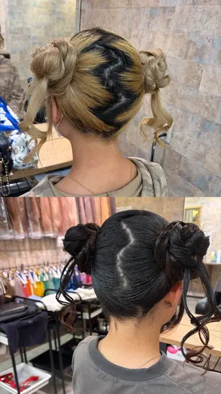 セミロング ヘアアレンジ 前田 みのりのヘアスタイル