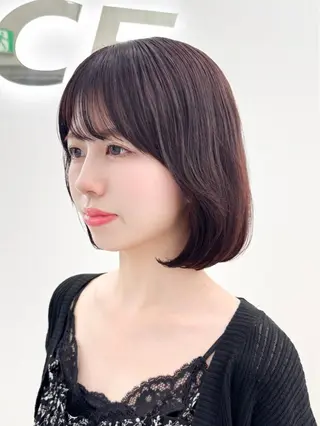 ショート カラー ヘアアレンジ 縮毛矯正🤍 盛れるボブ/ひかりのヘアスタイル