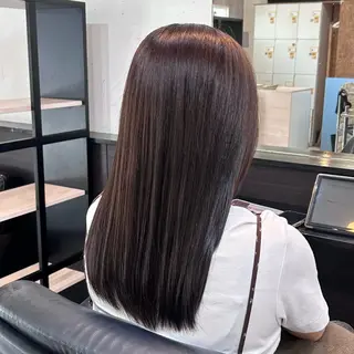 ロング カラー 透明感カラー 髪質 改善 Wカラー原心愛のヘアスタイル