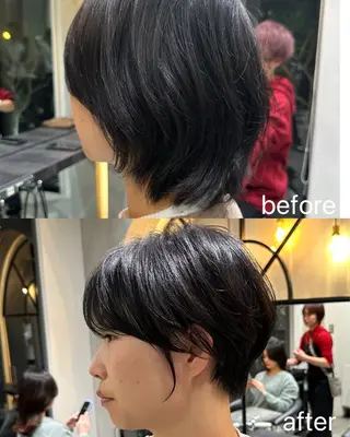 ショート 縮毛矯正/レイヤー taiga🧡のヘアスタイル