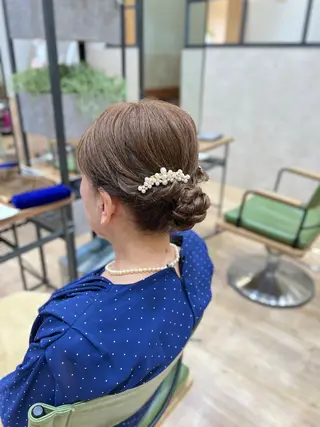 ミディアム ヘアアレンジ 山口 玖瑠美のヘアスタイル