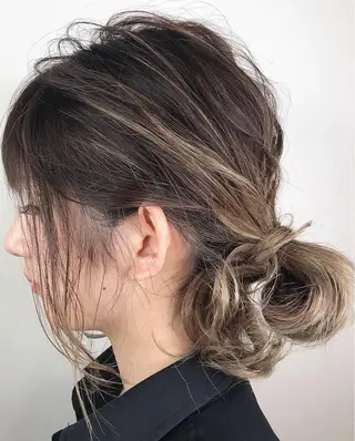セミロング カラー ヘアアレンジ Lien 深井店のヘアスタイル