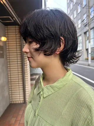 ショート カラー パーマ デザインパーマ/ カット/nanaのヘアスタイル