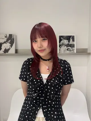 ロング カラー ハイトーン/個性派 レイヤーmiyu🪽のヘアスタイル