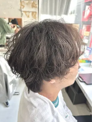ショート パーマ メンズ 田中 悠葵のヘアスタイル