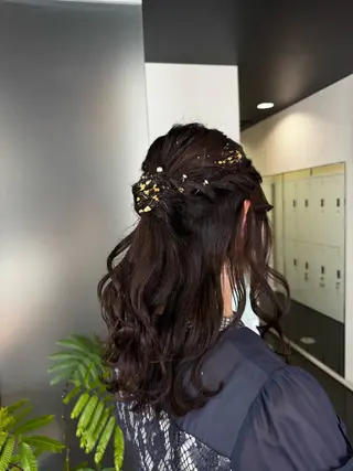 ヘアアレンジ ブリーチなしベー ジュ/tuburaのヘアスタイル