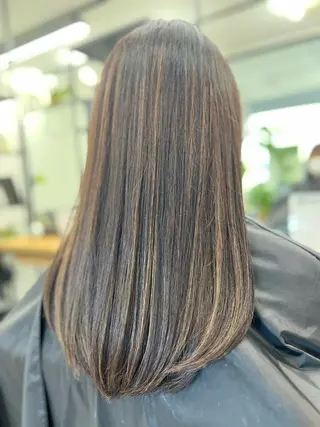 ロング カラー THE PARK キシオカのヘアスタイル