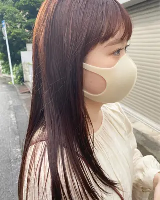 セミロング カラー お任せヘア☘️☘️ 及川渚のヘアスタイル