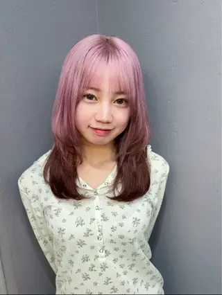 セミロング カラー デザインカラー /rioのヘアスタイル