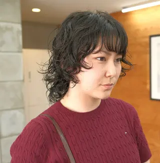 ミディアム パーマ tetohair 森田浩平のヘアスタイル