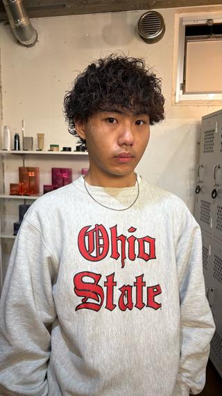 パーマ メンズ ウルフパーマ モデル募集/廣田歩のヘアスタイル