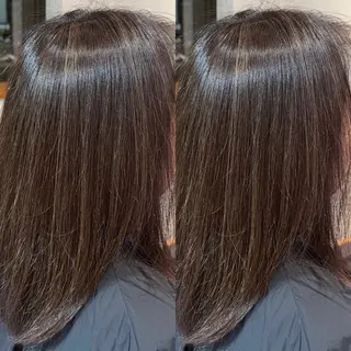 ミディアム カラー ヘルシー/ナチュラル ハイライト&カラーのヘアスタイル