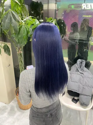 ロング カラー パーマ ヘアアレンジ 透明感ブリーチカラー 🌈TOMOHIROのヘアスタイル