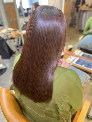 ロング カラー 縮毛矯正&髪質改善 ⭐️OGUのヘアスタイル