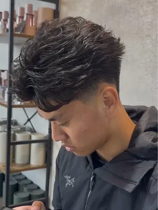 ショート パーマ メンズ メンズパーマカット 達人/涼のヘアスタイル