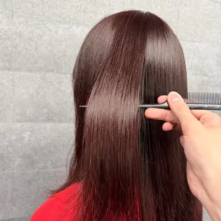 ミディアム カラー きのうちこう/透明感 カラー/髪質改善のヘアスタイル