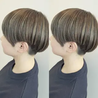 ショート カラー 傷ませないブリーチ 美容師🎉内山のヘアスタイル