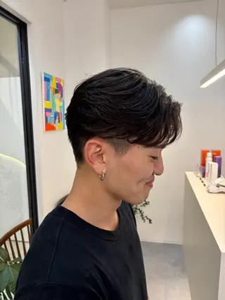 パーマ メンズ 八木 諒哉のヘアスタイル