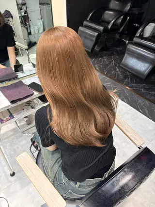 ロング カラー 色落ち綺麗🩰ハイ トーン🎀RINKAのヘアスタイル