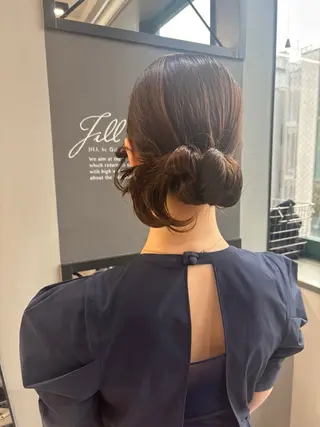 セミロング ブリーチなしWカラー ヘアセット菜希のヘアスタイル
