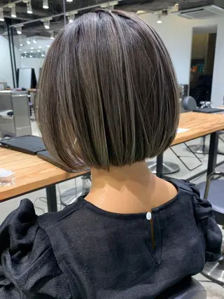 ミディアム パーマ ヘアアレンジ カラー ITbyALBUM 中野店のヘアスタイル