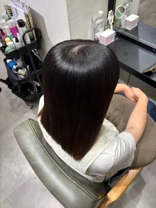 ミディアム 縮毛矯正/髪質改善 /野苅家のヘアスタイル