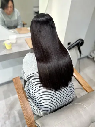 ロング パーマ 白髪ぼかし特化美容師 古賀雄歩のヘアスタイル